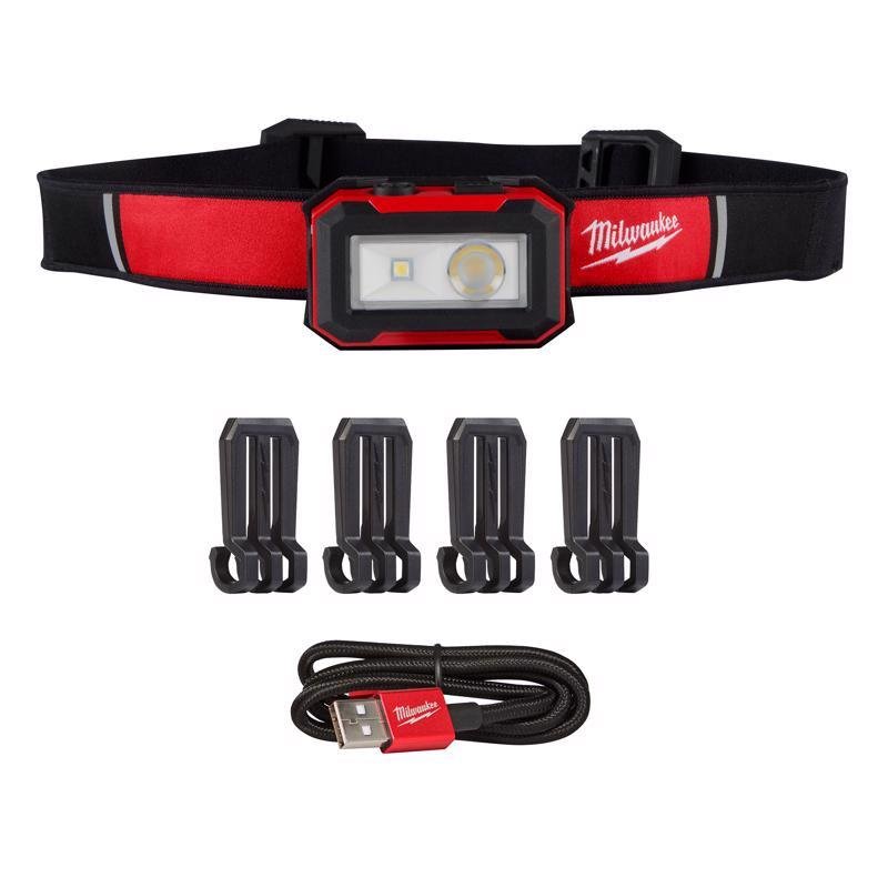 Milwaukee 450 lm Black/Red LED Tactical Headlamp